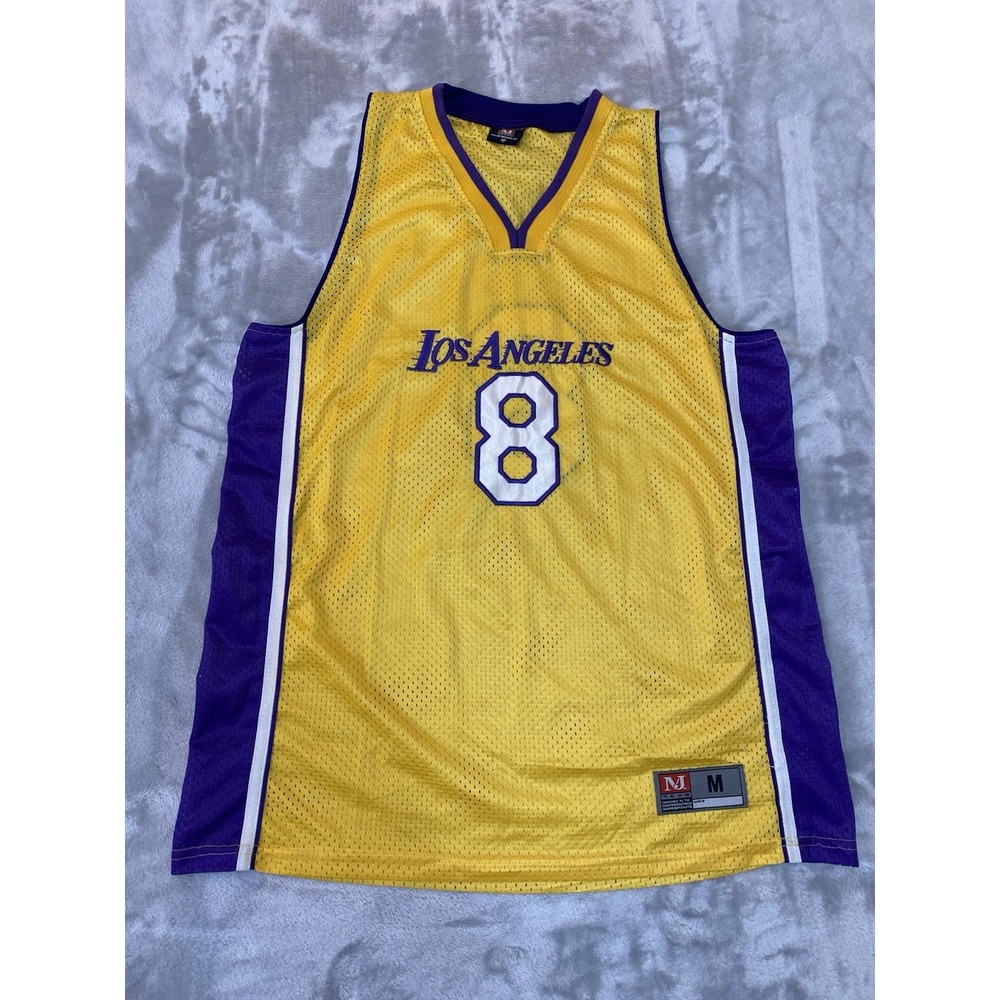 Major Sports Los‎ Angeles Basketball Jersey Mens Medium Yellow #8 Kobe Tribute
